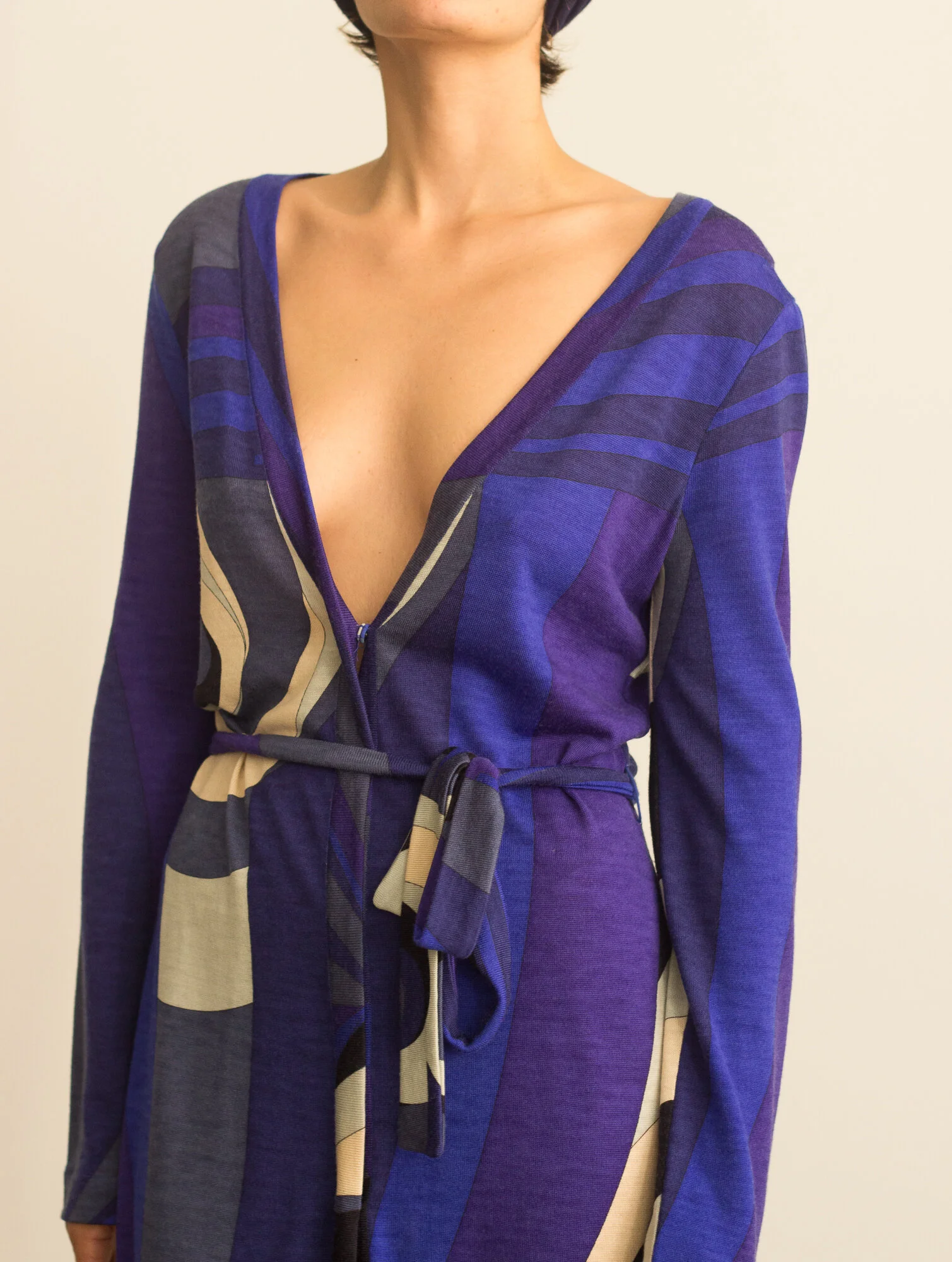 1990s Emilio Pucci Printed Wool Knit Dress — Wayward Collection